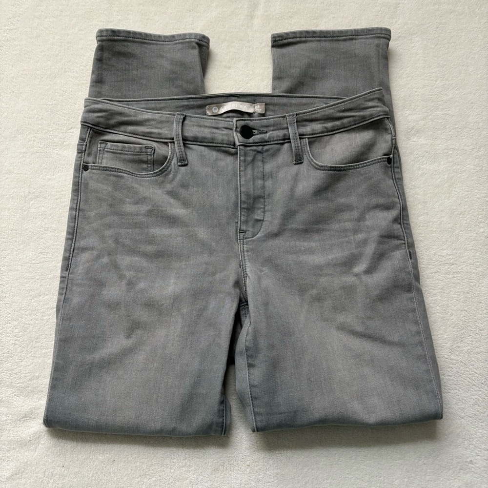 Athleta Jeans Womens Size 8 Sculptek Skinny Stretch Performance Pants Gray 30x26